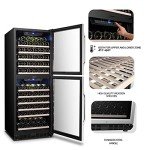 LANBO 133-Bottle Red Wine Cooler with Dual Zones