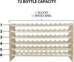 6-Tier Stackable Wood Wine Rack for 72 Bottles