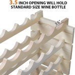 6-Tier Stackable Wood Wine Rack for 72 Bottles