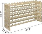 6-Tier Stackable Wood Wine Rack for 72 Bottles