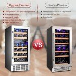 Aobosi 15-Inch Dual Zone Wine Cooler Refrigerator