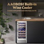 Aobosi 15-Inch Dual Zone Wine Cooler Refrigerator