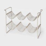 Brushed Nickel 6-Bottle Metal Wire Wine Rack