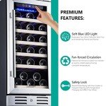 15-Inch 30-Bottle Wine Cooler with Glass Door