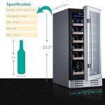 15-Inch 30-Bottle Wine Cooler with Glass Door