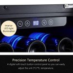 15-Inch 30-Bottle Wine Cooler with Glass Door