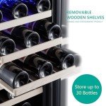 15-Inch 30-Bottle Wine Cooler with Glass Door