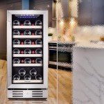 15-Inch 30-Bottle Wine Cooler with Glass Door