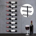 Wall-Mounted Wine Rack for 8 Bottles