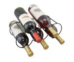 Black Matte Stackable 5-Bottle Wine Rack