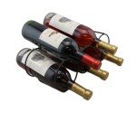 Black Matte Stackable 5-Bottle Wine Rack