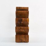 Hand-Carved Suar Wood Tree Wine Rack Holder