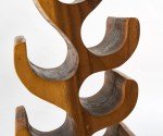 Hand-Carved Suar Wood Tree Wine Rack Holder