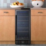 15" Dual Zone Black Stainless Steel Wine Cooler