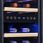 15" Dual Zone Black Stainless Steel Wine Cooler