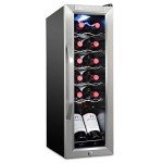 Ivation 12-Bottle Freestanding Wine Cooler with Lock