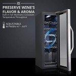 Ivation 12-Bottle Freestanding Wine Cooler with Lock