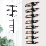 Wall-Mounted Wine Rack for 8 Bottles