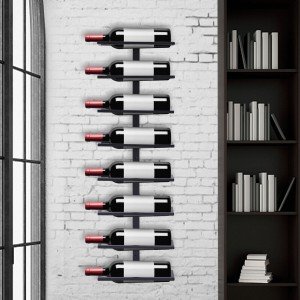 Wall-Mounted Wine Rack for 8 Bottles