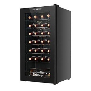 Compact 28 Bottle Wine Cooler with Digital Control
