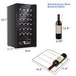 Compact 28 Bottle Wine Cooler with Digital Control