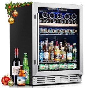 Kalamera 24" Dual Zone 46-Bottle Wine Cooler