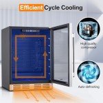 Kalamera 24" Dual Zone 46-Bottle Wine Cooler