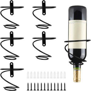 Spiral Metal Wall Mounted Wine Bottle Holder