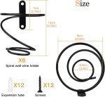 Spiral Metal Wall Mounted Wine Bottle Holder