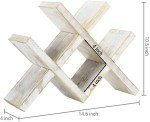 Decorative 4-Bottle Wood Wine Rack for Countertop
