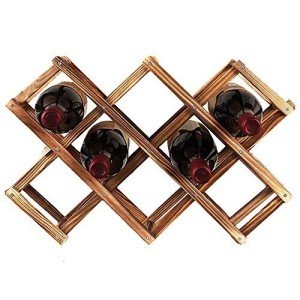 Stylish Wooden Wine Rack for 10 Bottles