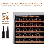 24-Inch 54-Bottle Wine Cooler with Glass Door