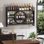 Wall Mounted Metal Wine Bottle Storage Rack