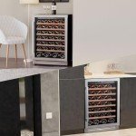 24-Inch 54-Bottle Wine Cooler with Glass Door
