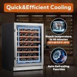 24-Inch 54-Bottle Wine Cooler with Glass Door