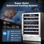 Tylza 24-Inch Dual Zone Wine Cooler Refrigerator