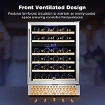 Tylza 24-Inch Dual Zone Wine Cooler Refrigerator