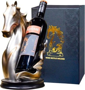 Horse Statue Wine Bottle Holder for Tablets