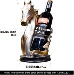 Horse Statue Wine Bottle Holder for Tablets