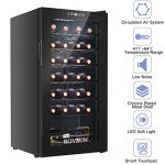 28-Bottle Freestanding Wine Cooler with Temp Control