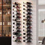 Adjustable 24-Bottle Wall Mounted Wine Rack