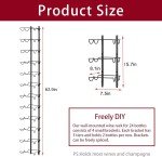 Adjustable 24-Bottle Wall Mounted Wine Rack