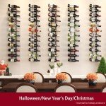 Adjustable 24-Bottle Wall Mounted Wine Rack