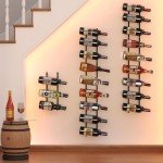 Adjustable 24-Bottle Wall Mounted Wine Rack