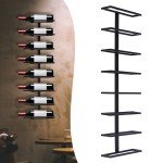 8-Bottle Wall-Mounted Wine Rack Display Holder