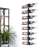 8-Bottle Wall-Mounted Wine Rack Display Holder