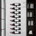 8-Bottle Wall-Mounted Wine Rack Display Holder