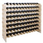 Stackable Wooden Wine Rack for 96 Bottles