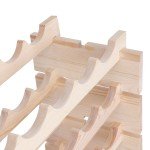 Stackable Wooden Wine Rack for 96 Bottles