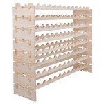 Stackable Wooden Wine Rack for 96 Bottles
